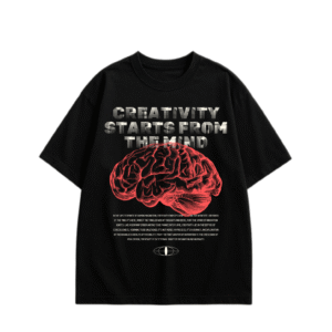 Red and Black Dark Grunge Creative Expression T-Shirt