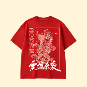 Black and White Graphic Dragon T-Shirt