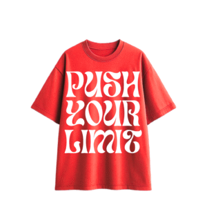 Red Typography Push Your Limit T-Shirt
