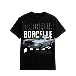 Black Bold Retro Car T-Shirt