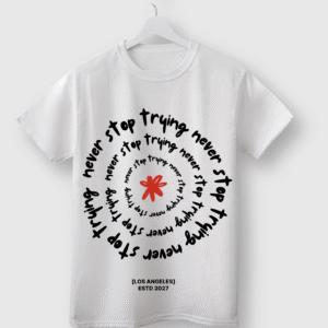 Red and black Illustrative Typography Motivation Quote T-Shirt